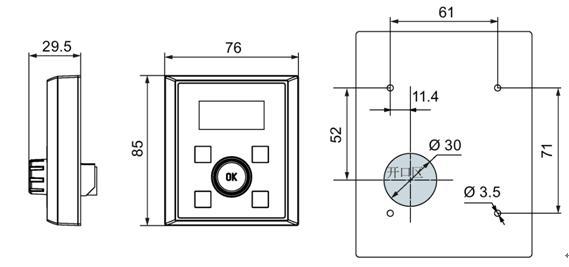 A drawing of a device with a number of buttons

Description automatically generated